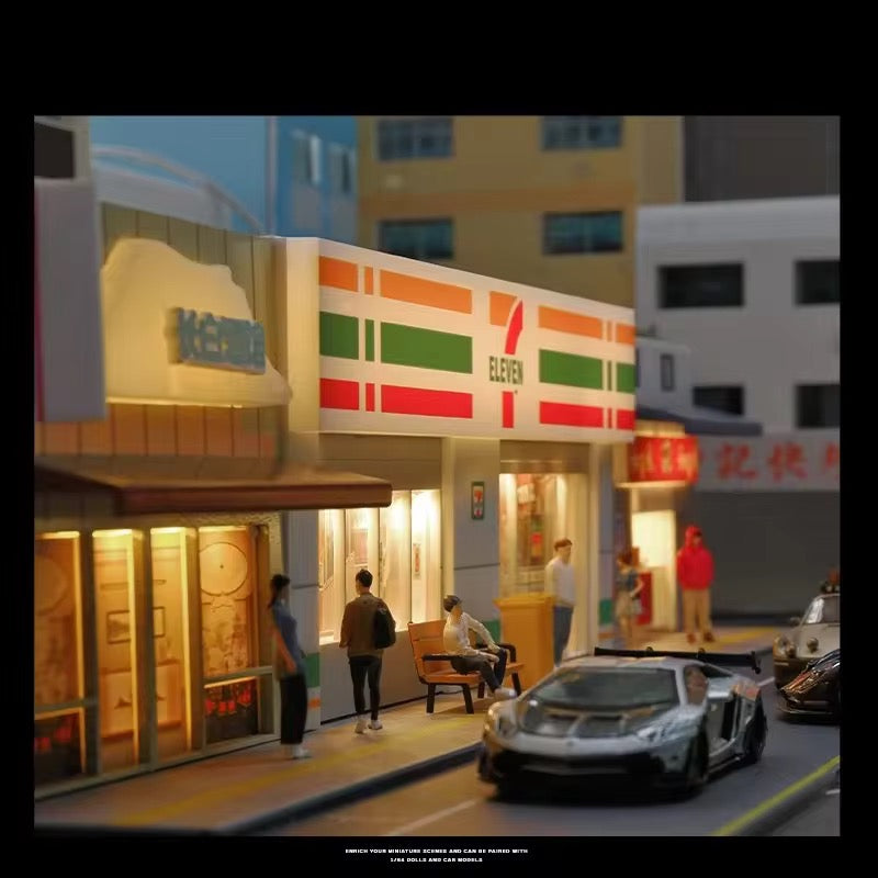 New 1:64 Scale Diecast Parking Spaces Lot Scene With Led Lighting Pvc Version Parking Garage Sence Model